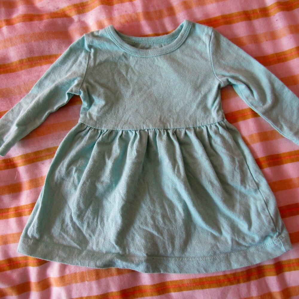 Carter's 3 Months Teal Long-Sleeved Dress